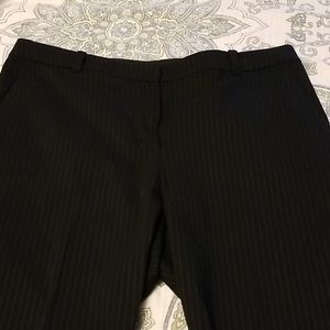 Black pinstriped capris